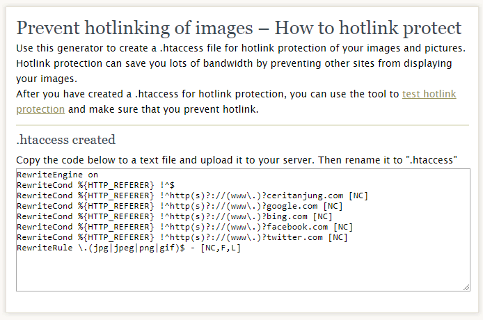prevent hotlink protection tool