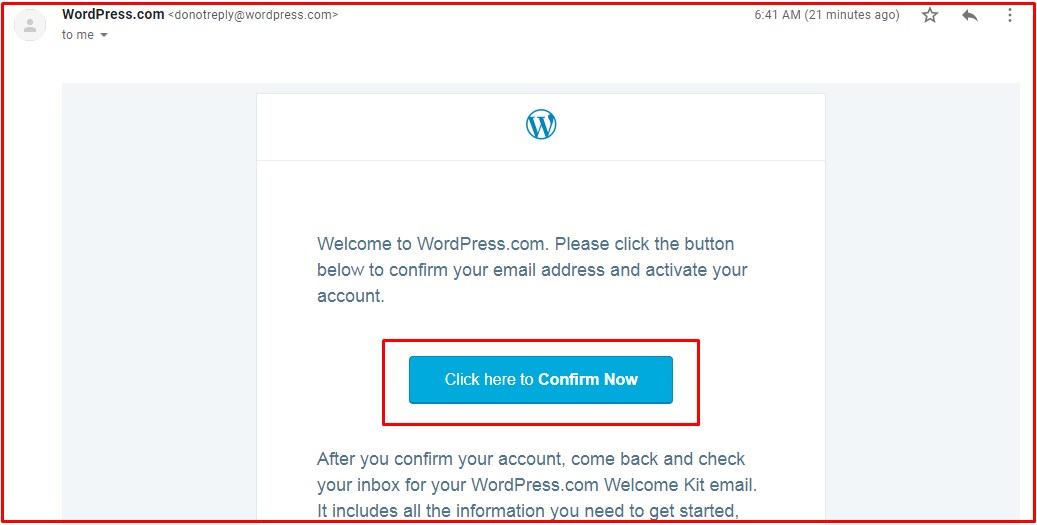 verifikasi email wordpress