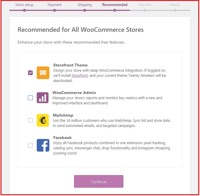 Recommended WooCommerce